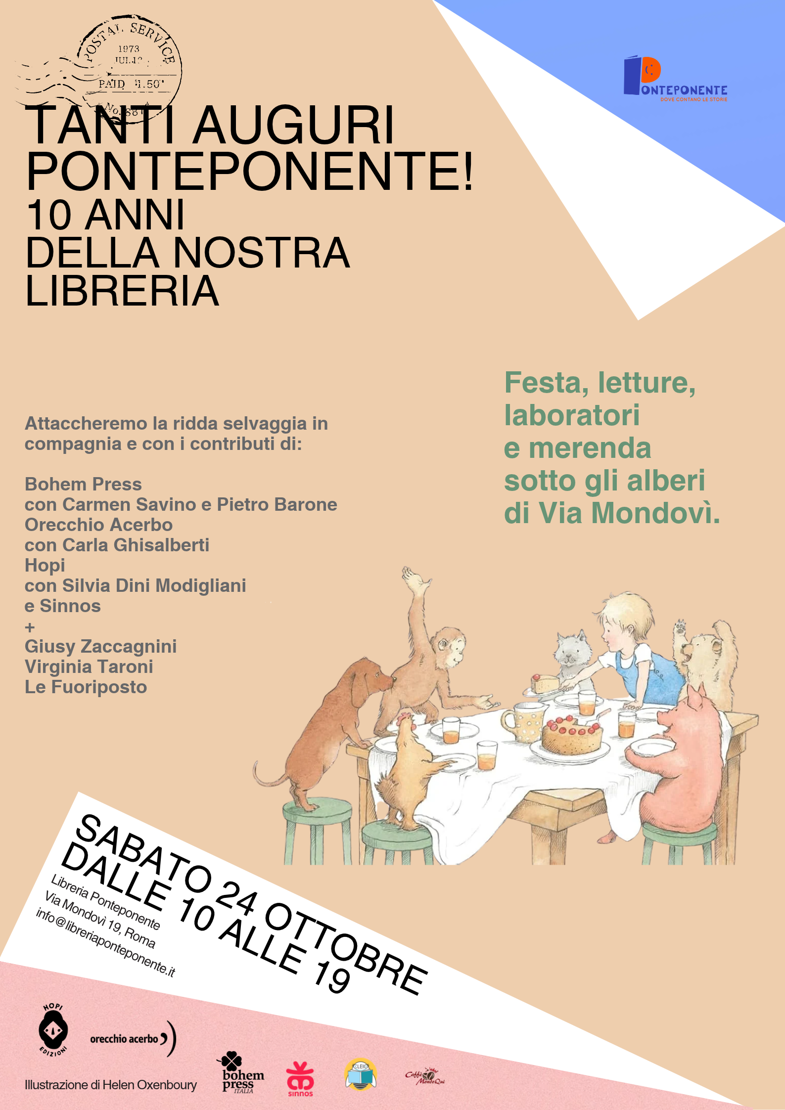 FESTEGGIAMO 10 ANNI DELLA LIBRERIA PONTEPONENTE